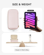 Vlando Jewelry Box Organzier for Travel,Graduation Gifts for Daughter,Jewelry Case with 12 Pcs Velvet Jewelry Bags for Earrings Necklace Rings,Valentine's Day,Birthday, Wedding Gift for Wome-Pink