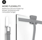 GÜTEWERK Shower Squeegee for Glass Doors, Silicone Window Squeegee, Bathroom and Glass Cleaning - Gray - 11 Inch