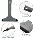 Super Flexible Silicone Squeegee, Auto Water Blade, Water Wiper, Shower Squeegee, 5.9'' Blade and 7.5'' Long Handle, for Car Windshield, Window, Mirror, Glass Door, Grey Black