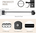 SNOWSTAR Metal Claw Clip Organizer Holder, Hair Clip Holder and Storage for Women and Girl,Claw Clips Hanger Display Hair Accessories for Wall Door Closet, Black (1PCS)