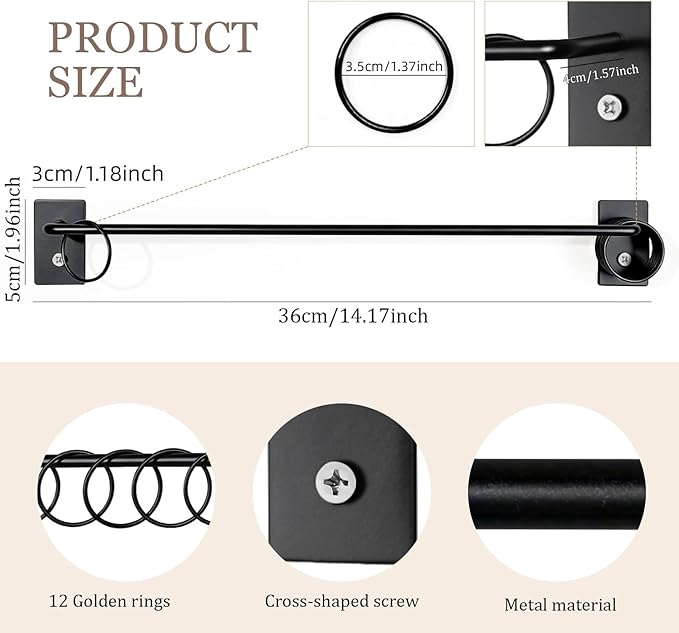 SNOWSTAR Metal Claw Clip Organizer Holder, Hair Clip Holder and Storage for Women and Girl,Claw Clips Hanger Display Hair Accessories for Wall Door Closet, Black (1PCS)