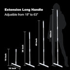 Rubber Squeegee Broom for Floor,62" Long Handle Window Squeegee, Silicone Pet Hair Remover,Magic Broom for Indoor Cleaning,Cleans Glass, Hair, fine dust, Liquids, Suitable for Smooth Floors, Rugs