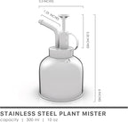 Plant Mister Spray Bottle Stainless Steel Watering Can for Indoor Plants Succulent Bonsai Garden Houseplant Spritzer Modern Garden Tools 10oz/300ml (Silver)