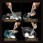 304 Stainless Steel Brushes, Instead of Traditional Steel Wool Scrubber, Metal Scrubber, Suitable for Removing Stubborn Messes from Cast Iron, Pots, Pans, Grill, Stoves, Gifts for mom (1PCS)