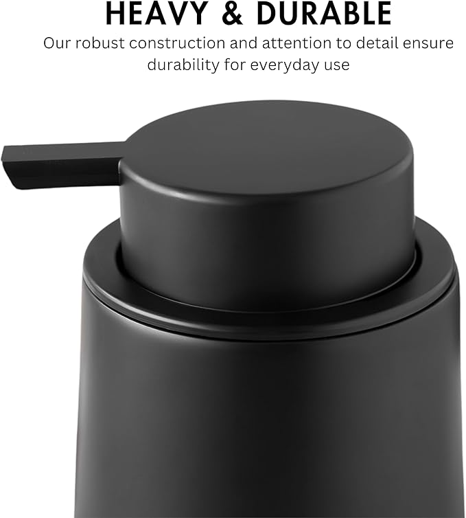Matte Black Hand Soap Dispenser Pump, 9 oz Rustproof Liquid Dish Soap Dispenser Bottle for Various Places Such as Kitchen, Countertop, and Bathroom