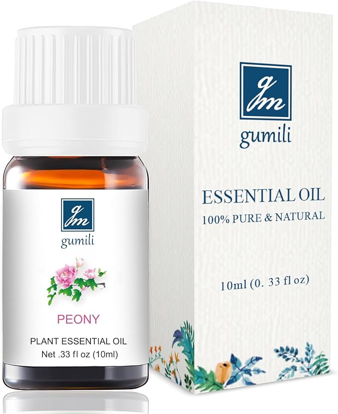 Peony Essential Oil - Pure Natural Fragrance for Aromatherapy, Perfume Making, Candles, Soap, Room Spray, Diffuser Blends - Organic, 10mL Undiluted