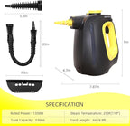 Steam Cleaner, Pressurized Handheld Steam Cleaner for Home 1350W with 10-Piece Accessory Set. 530ML Large Capacity Natural Multipurpose Portable Steamer with Safety Lock for Bathroom, Home.