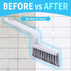 Grout Cleaner Brush V Shape, Stiff Grout Cleaning Brushes for Tile Floor, Handheld Grout Scrub Brush Set for Shower, Bathroom, Kitchen, Household Use,2 pcs