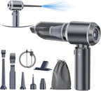 Car Vacuum Portable Cordless 20000PA High power Mini Vacuum Cleaner 4-in-1 Compressed Air Duster & Air Blower & Pump Hand Held Vacuum with Brushless Motor for Car, Home, Office,Camping (Silver)