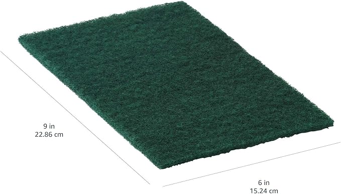 Americo #90-96 Kitchen Scour Pad, Medium Duty Scouring Pads for Pots and Pans, 6" x 9", Green, 20 per case