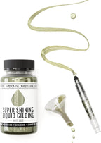 Liquid White Gold Leaf Paint - Alcohol Based Fast Drying White Gold Liquid Leaf, 3.38 fl oz (100 ml)