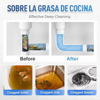 2026 New Sink Drain Cleaner, Sink and Drains Cleaner, Multi-functional Sink and Drains Cleaner Powder Cleaning, Drain Cleaner Foam Cleaner, Powerful Pipe Dredging Agent for Home Kitchen Toilet (3Pcs)