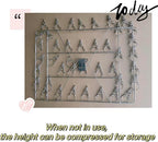 2 Pack Stainless Steel Sock Drying Rack with 80 Clips,360° Rotatable Windproof Hook Clothes Hanger Rack for Herb,Bras,Underwear,Baby Clothes,Hat,Scarf,Pants,Gloves,Towel and Laundry Accessories