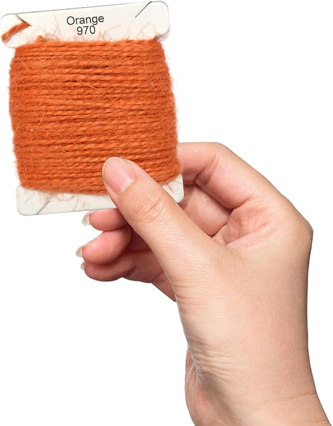 Jute Twine 15m Long Twine String for Crafts Gift Wrapping Packing Gardening Crochet Knitting Macrame Decor (Orange)