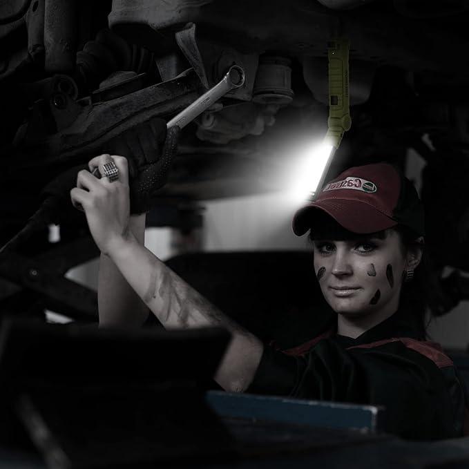 3 Pack Rechargeable LED Work Lights with Magnetic Base and 360° Rotation, 5 Modes for BBQ, Camping, Reading, and Car Repair