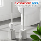 2Pack Toilet Bowl Brush and Holder Set - Toilet Scrubber Brush,Cleaning Brush,Bathroom Decor,Household Essentials,Cleaning Supplies,Home Essentials,Light Gray