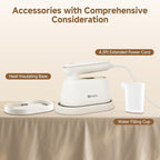 SIMPLUS Garment Steamer for Clothes, 2-in-1 Portable Handheld Wrinkle Remover & Powerful Steam Iron, 1000W Fast Heat-Up, Compact Travel-Friendly Design, 120ml Water Tank, Rotating Handle