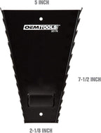 OEMTOOLS 22176 Pro Magnetic Wrench Organizer, 12 Wrench Storage Rail, SAE and Metric Tool Drawer Organizers For Tool Boxes And Metal Surfaces, Black