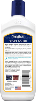Wright's Silver_Cleaner and Polish - Ammonia Free - Use on Silver, Jewelry, Antique_Silver, Gold, Brass, Copper and Aluminum- 7 Ounce (Pack of 2)