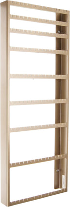 Angelynn's Wall Mounted Big and Small Earring Holder Organizer Display Long Post Stud Large Dangle Hoop Pierced Earrings, Hanging Closet Jewelry Storage Rack, Mary Satin Nickel Silver 9"x23"