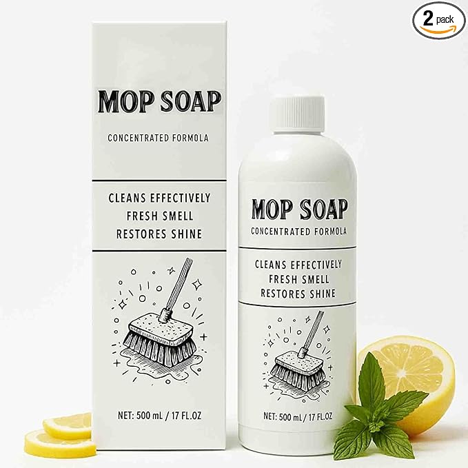 Mop Soap for Floor Cleaning, 17 Oz Highly Scented Mop Soap Brazilian Waves Multisurface Bathroom & Kitchen Cleaner Supplies Household Cleaning
