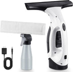 Window Vacuum Squeegee Cordless, Rechargeable Window Vac with Spray/Squeegee/Vacuum, Electric Cleaning Tool for Windows, Tiles, Mirror, Countertop, Car Windshield, Glass, Shower Wall