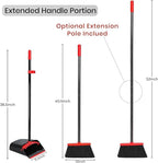 TreeLen Broom and Dustpan Set for Home,Upright Broom and Dustpan Combo Sweep Set