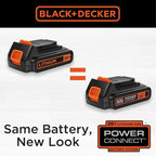 BLACK+DECKER 20V MAX* POWERCONNECT Cordless Drill Driver Kit with Drill Bit Set and Sockets, 100 pc. Tool Kit for Home, Battery and Charger Included ,Orange (BDC120VA100)