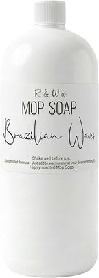 R&W CO. Original 32 oz Premium Mop Soap Brazilian Waves Scented, Gentle Floor Cleaner for all Surfaces, Non-Toxic, Pet and Skin Safe Formula, Streak-Free Shine