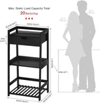 3 Tier Bamboo Bathroom Shelves with Drawer, Ladder Shelf for Bathroom Storage, Space-Saving Design, Stylish Display Nightstand, Stylish Storage Solution for Home, Living Room, Kitchen, Office