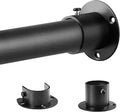 Closet Rod, 17 to 51 Inch 1.3 Inch Diameter Heavy Duty Adjustable Closet Rods for Hanging Clothes Heavy Duty Closet Hanging Rod Metal Black Closet Poles for Wardrobes