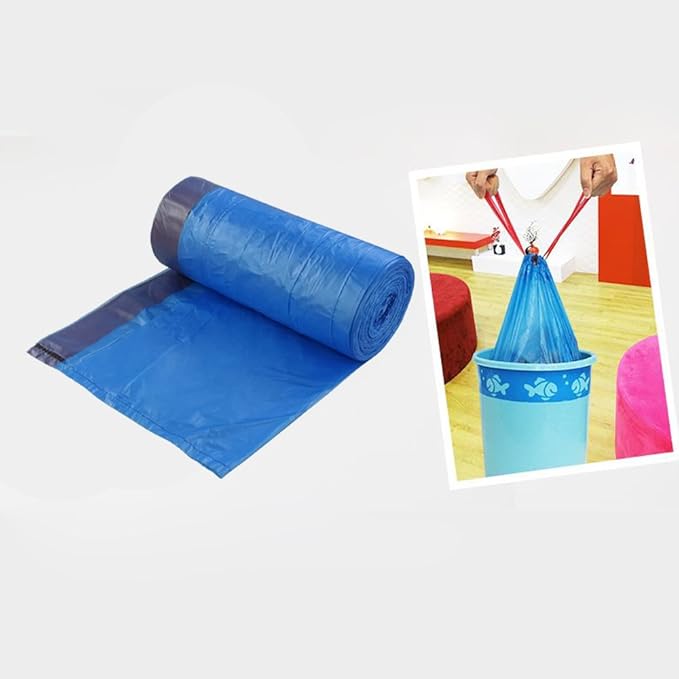 Fiaze Drawstring Trash Bags, 6 Gallon, 200 Counts (Blue)