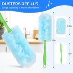30PCS Disposable Dusters Refills Compatible with Swiffer,Bulk Heavy Duty 360 Degree Duster Replacement Head for Blinds Ceiling Fans and Furniture Dusting