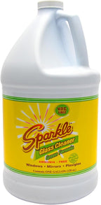 Sparkle Glass Cleaner Green Formula, Streak-Free Window, Mirror & Glass Surface Cleaner, 1 Gallon 128 Fl Oz Refill (Pack of 6)