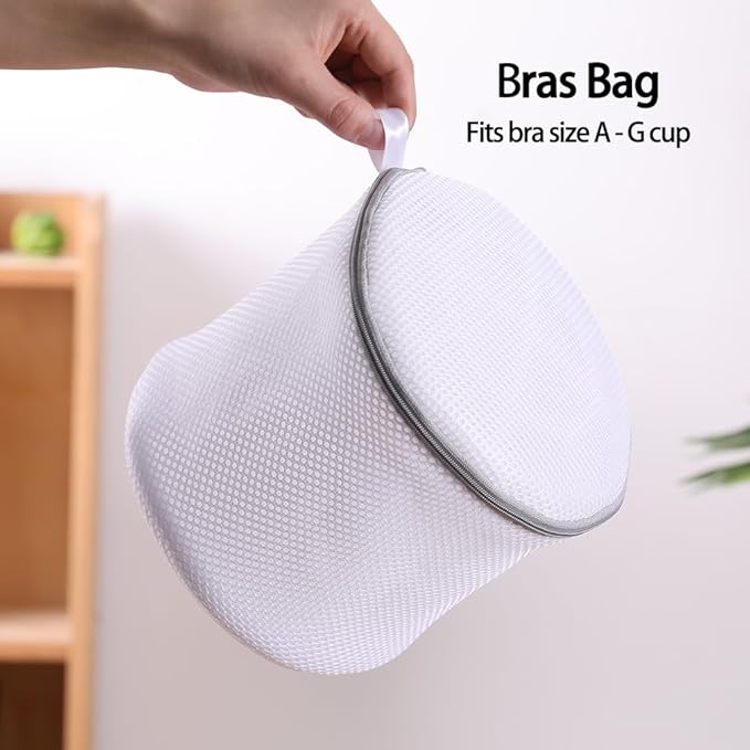 Kimmama Laundry Bags Mesh Wash Bags, Large Bra Washing Bag for Laundry, Net Washer Sack with Zipper, Lingerie Pouch for Cleaning and Drying Underwear, Delicates, Brassiere, Bralette, Undergarment