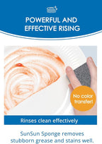 SunSun Sponge Kitchen Sponges, Made in Japan All Surface Scratch-Free Odor Resistant Durable Long-Lasting Sponge for Dishwashing, Monochrome, 4 Count
