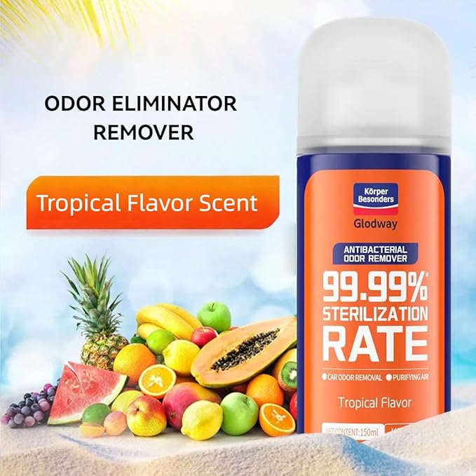 Glodway Air Refresher,Odor Eliminator Remover Spray,Odor Remover,Long-Lasting Scent For Home,Couch,Mattress,Furniture, bathroom,Fabrics & Trash,6 Ounce,Magnolia,Tropical Flavor,4 Pack