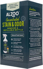 Concentrated Stain & Odor Remover Bundle Bottle Set, Includes 32 Fl. Oz Refillable Bottle & 1.1 Oz. Concentrated Stain & Odor Remover, 100% Plant-Based Active Ingredients