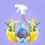 Astonish Streak Free Window & Glass Cleaner Spray Bottle With Vinegar For Deep Cleaning - Eucalyptus & Lemon Scented Home And Bathroom Cleaner - Vegan Cruelty Free Household Cleaning Supplies, 750ml