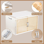 4 Pack Plastic Storage Bins with Drawers - 388QT Foldable Stackable Storage Bins with Lids - Closet Craft Organizers and Storage - Plastic Drawer Storage for Bedroom(97QT×4), 22.8 Gal