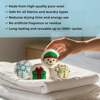 Ezhippie Quality Wool Dryer Balls - 6 XL Festival Pack - 1000+ Loads - Pure Organic Wool - Reusable Natural Fabric Softener Perfect with Essential Oils, Reduce Clothing Static and Wrinkles