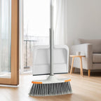 Superio Clip-On Dustpan with Rubber Lip - 10-inch Wide Durable Plastic Dust Pan with Comfort Grip Handle, White, 1-Pack