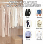 BEISHIDA 25PCS 35.5 Inch Plastic Garment Bag-Plastic Clear Dry Cleaner Laundry Bags for Clothes Cover Hanging Clothes Storage for Coat Suit Shirt Jacket Skirt