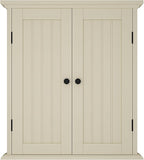 ChooChoo Bathroom Wall Cabinet, Over The Toilet Space Saver Storage Cabinet, Medicine Cabinet with 2 Door and Adjustable Shelves, Cupboard, Antique White & Brown