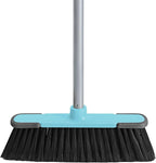 Blue Indoor Broom 54" Long Handle House Broom for Floor Cleaning Sweeping Broom for Kitchen, Garage, Lobby, Patio and Garden