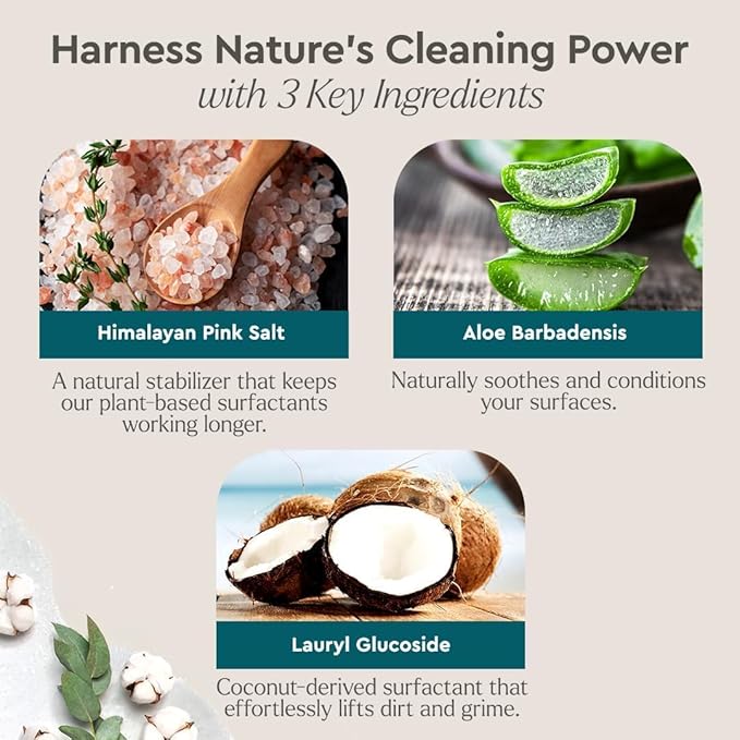 Puracy Multi-Surface Cleaner Concentrate - Plant-Powered Everyday Surface Cleaner - Natural All Purpose Cleaning Solution As Seen on TikTok (Free & Clear, 16 fl oz)