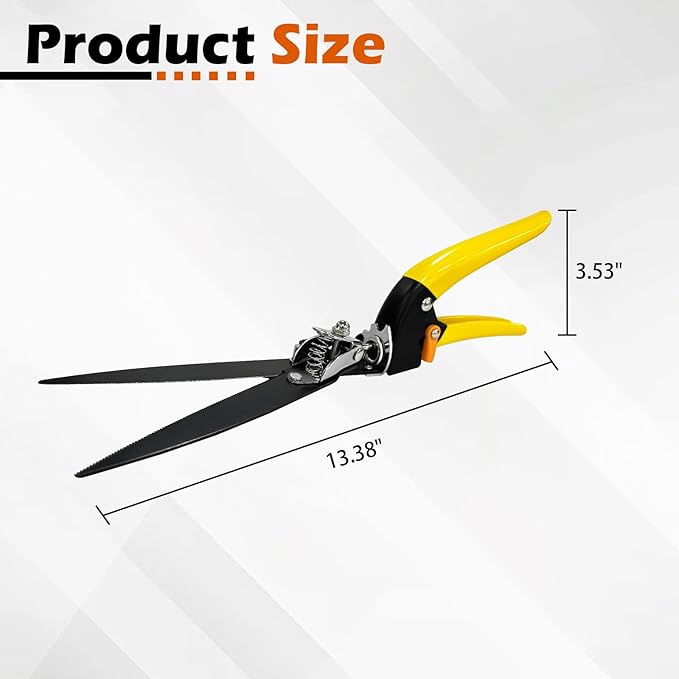 Upgraded Grass Shears Rotatable 180°, Grass Trimming Shears, Hand Grass Clippers, Gardening Scissors for Garden, Lawn Edges