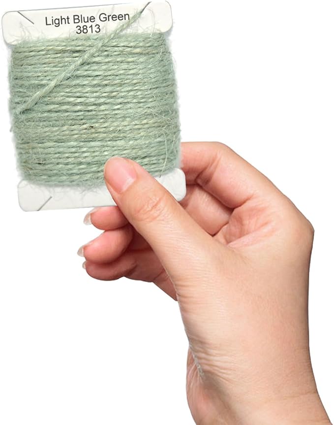 Jute Twine 15m Long Twine String for Crafts Gift Wrapping Packing Gardening Crochet Knitting Macrame Decor (Light Blue Green)