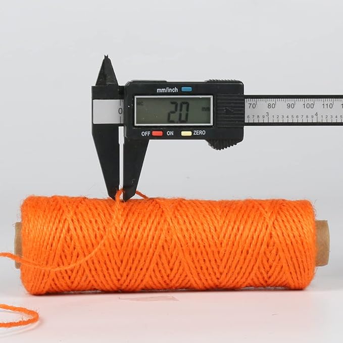 2mm 328ft Colored Natural Jute Twine String for Gift Wrapping Craft Baker Plant Christmas Ribbon Twine Handmade Arts Decoration Thin Packing String Home Decor