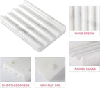 2 Pcs Marble Soap Holder, Soap Dish for Shower, Bathroom, Kitchen, Multi-Function Bar Soaps Holder, Soaps Saver with Water Ripple Design, Soap Tray(Namib Fantasy)